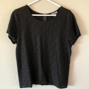Market & Spruce Black Short-Sleeve Top